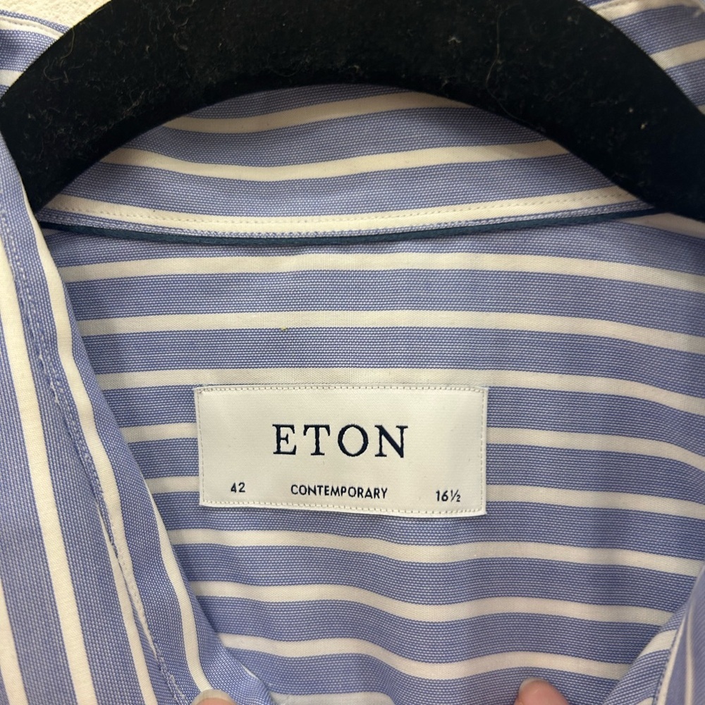 Eton contemporary men’s button down dress shirt 16.5 office professional luxury - Picture 6 of 7